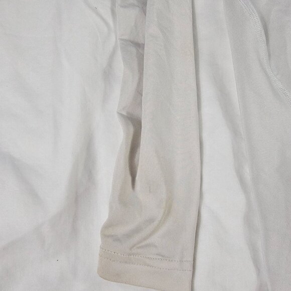 Nike Pro Dri Fit Long Sleeve Compression Shirt Medium White Athletic Gym Workout - Picture 4 of 8